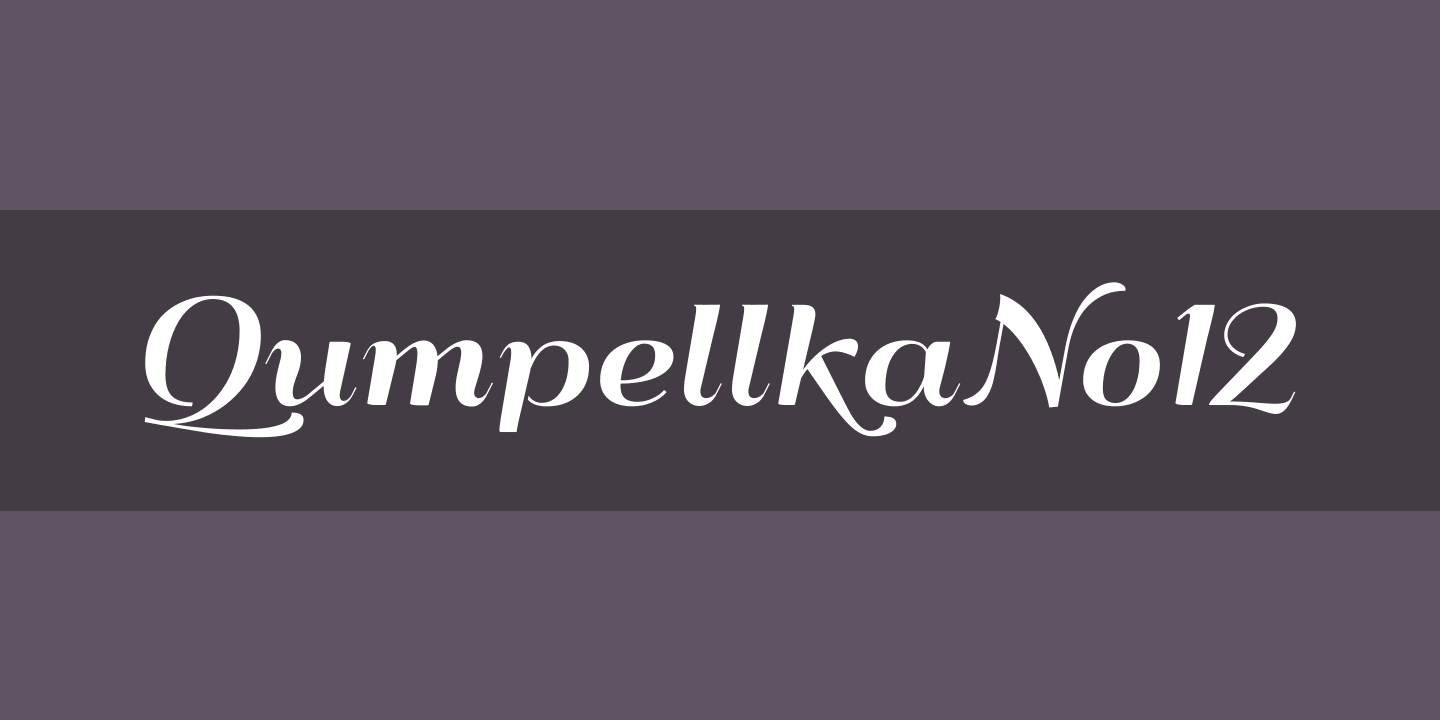 Beispiel einer QumpellkaNo12-Schriftart